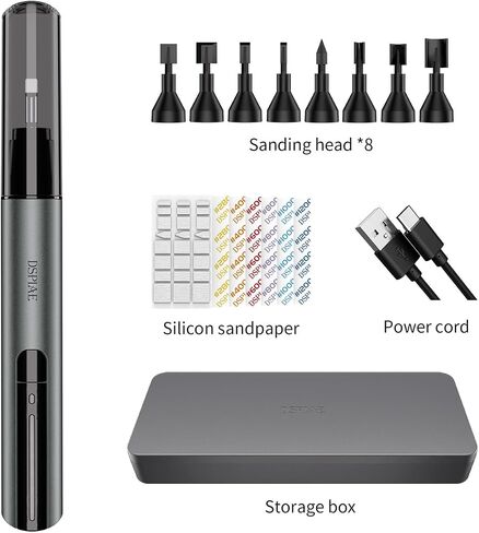 Iesooy for DSPIAE PRO Reciprocating Electric Sanding Pen, 5-Speed and USB Charging with LED Light, Multi-Purpose Power Tool, Mini Power Sander for Sanding, Polishing, Finishing, DIY Crafts in Kuwait