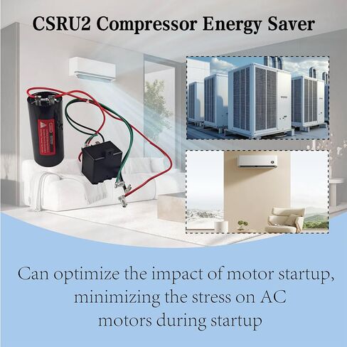 CSRU2 Hard Start Kit for Air Conditioner 5-2-1 HVAC Compressor Saver | Hard Start Kit for 3/12 to 5 Ton Units, Pre-Wired Design & Compact Mounting - OEM Replacement in Kuwait