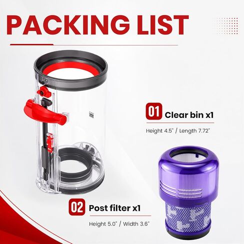965443-01 Upgraded dustbin for Dyson V11 V15 SV14 SV15 SV22 vacuum cleaner can/dust bucket/dust box 970050-01 Replacement part in Kuwait