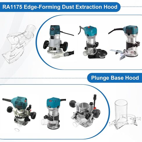 RA1172AT Replacement for Bosch Router Dust Extraction Vacuum Hoods Kit | for 1617 1618 Series，Includes RA1175 Edge-Forming Dust Extraction Hood /Plunge Base Hood/VAC002 Vacuum Hose Adapter in Kuwait