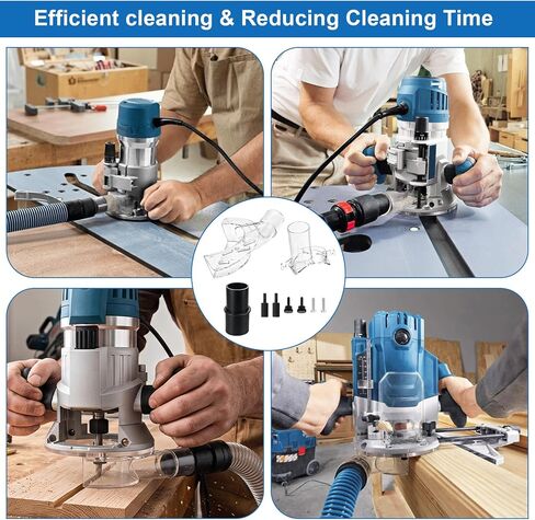 RA1172AT Replacement for Bosch Router Dust Extraction Vacuum Hoods Kit | for 1617 1618 Series，Includes RA1175 Edge-Forming Dust Extraction Hood /Plunge Base Hood/VAC002 Vacuum Hose Adapter in Kuwait