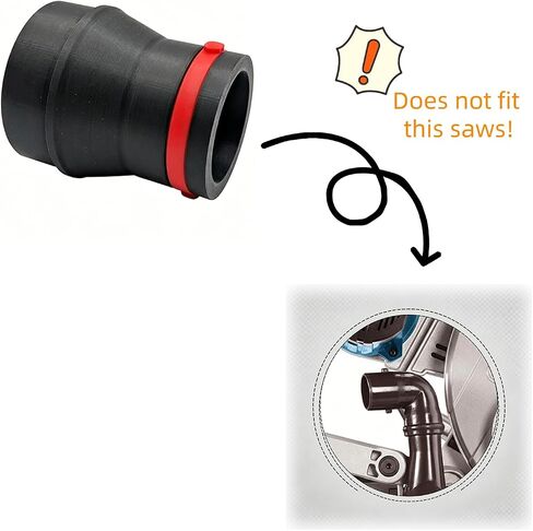 2.5-Inch Dust Collection Hose Adapter Compatible with Bosch 12-Inch Miter Saws GCM12SD – Easy Installation, Direct Vacuum Connection, Reduces Dust for Cleaner & Safer Workspace in Kuwait