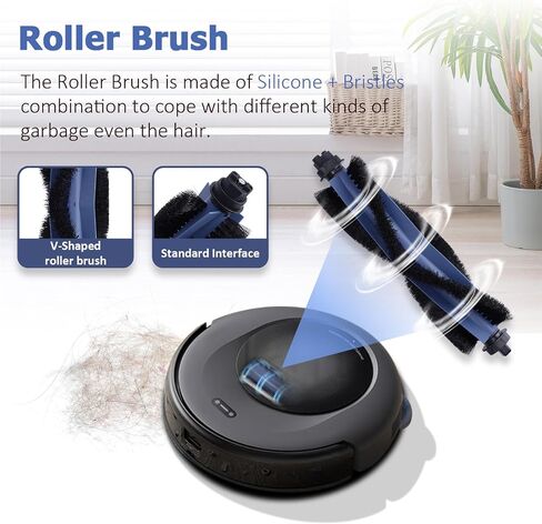 Replacement Parts Kit for eufy Omni C20 Robot Vacuum Accessories, 2 Roller Brushes, 4 Filters, 6 Side Brushes, 6 Mop Pads, 6 Dust Bags, 24 Pack in Kuwait