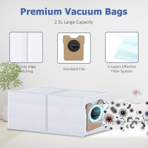 Replacement Parts Kit for eufy Omni C20 Robot Vacuum Accessories, 2 Roller Brushes, 4 Filters, 6 Side Brushes, 6 Mop Pads, 6 Dust Bags, 24 Pack in Kuwait
