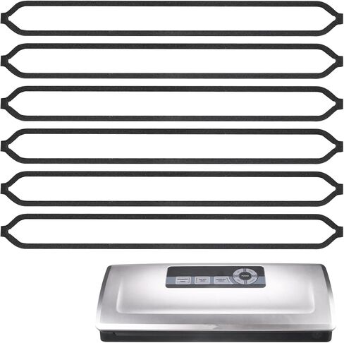 6 Pack Foam Replacement Gaskets compatible with Precision Vacuum Sealer Machine,Replacement Gaskets for Precision Vacuum Sealer Machine VS 2690(12.85 inx 1.36 in x 0.32 in) (6) in Kuwait