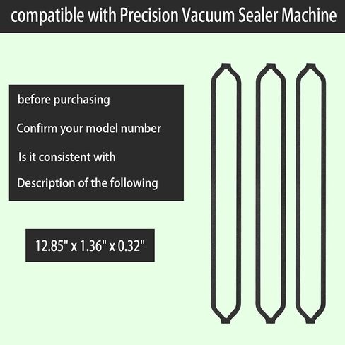 6 Pack Foam Replacement Gaskets compatible with Precision Vacuum Sealer Machine,Replacement Gaskets for Precision Vacuum Sealer Machine VS 2690(12.85 inx 1.36 in x 0.32 in) (6) in Kuwait