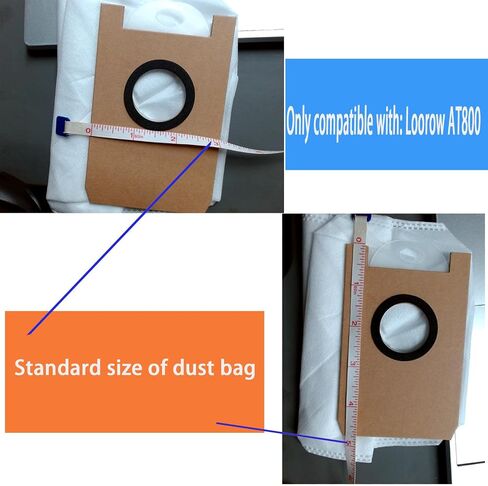 Dust Bags Replacement for Loorow AT800 3-in-1 Robot Vacuum :10 Pack | (Compare the size of the picture before placing an order) Incompatible: Giomre AT800） in Kuwait