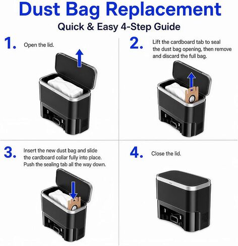 10-Pack 3.5L Dust Bags Compatible with MAMNV D13S MAX Robot Vacuum, Disposable Replacement Vacuum Bags in Kuwait