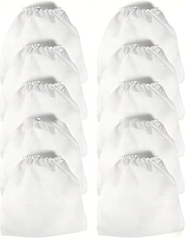 10Pcs Non-Woven Nail Art Dust Collector Bags, Reusable Nail Dust Suction Collector Sheets, Super Wide Vacuum Replacement Bags, Elastic Band for Leak-Proof Seal, Fit Single Fan Salon Vacuums in Kuwait