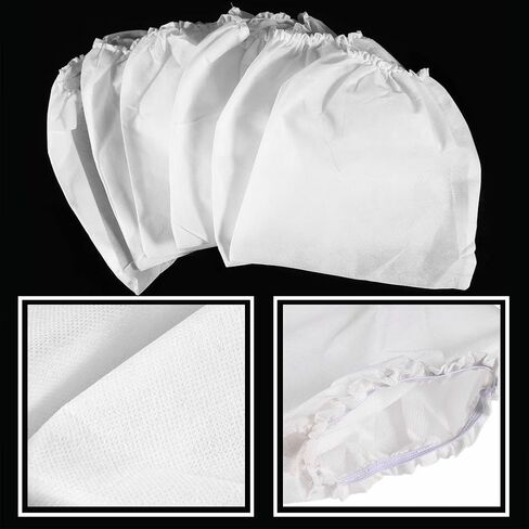 10Pcs Non-Woven Nail Art Dust Collector Bags, Reusable Nail Dust Suction Collector Sheets, Super Wide Vacuum Replacement Bags, Elastic Band for Leak-Proof Seal, Fit Single Fan Salon Vacuums in Kuwait