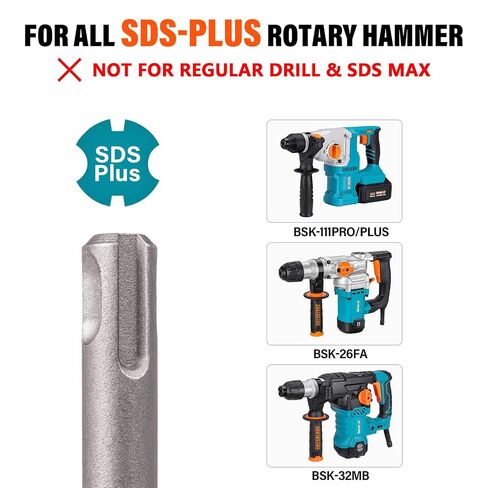 Berserker SDS-Plus Shank Scaling Chisel,3 x 10 in. Ceramic Tile Removal Bit | Alloy Steel Scraping Chisel for Cement Thinset Mortar, Compatible with All SDS Plus Rotary Hammer Drill in Kuwait