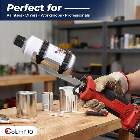 Spray Paint Can Shaker for Reciprocating Saws, Stainless Steel Paint Mixer Attachment Fits 2"–4" Cans, One-Click Adjustable Spray Can Shaker for Fast Mixing, DIY & Painting in Kuwait