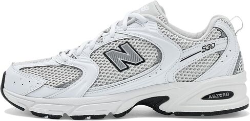 New Balance Unisex 530 Nb 103 White/Silver Metallic Mens 7 Womens 8.5 Medium in Kuwait