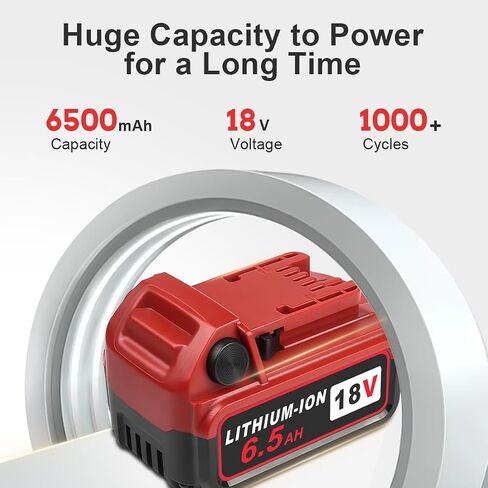 TeenPower Upgraded 6/pk 18V Replacement for Milwaukee M-18 Battery 6500mAh Replacement for Milwaukee 48-11-1820 48-11-1840 48-11-1850 48-11-1828 48-11-1862 48-11-1852 48-59-1812 48-59-1802 in Kuwait
