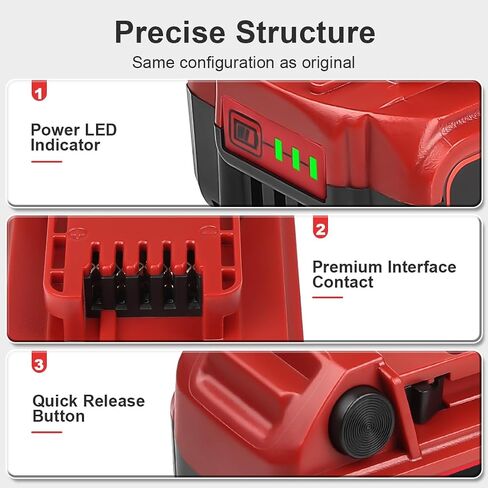 TeenPower Upgraded 6/pk 18V Replacement for Milwaukee M-18 Battery 6500mAh Replacement for Milwaukee 48-11-1820 48-11-1840 48-11-1850 48-11-1828 48-11-1862 48-11-1852 48-59-1812 48-59-1802 in Kuwait