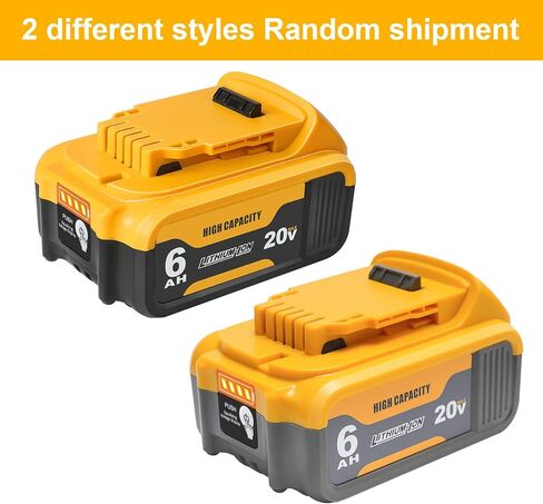 waitley 2 Pack 20V 6Ah Replacement Battery Compatible with Dewalt 20V Tool | Lithium-Ion Battery Compatible With Dewalt 20V Battery DCB200 DCD DCF DCG Series Cordless Power Tools Not Made in Dewalt in Kuwait