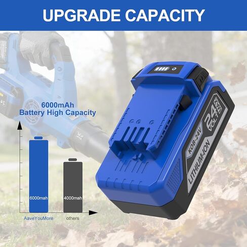 2Packs 24V 6.0Ah Replacement for Kobalt 24V Battery KB624-03 KB524-03 KB424-03 KB224-03 in Kuwait