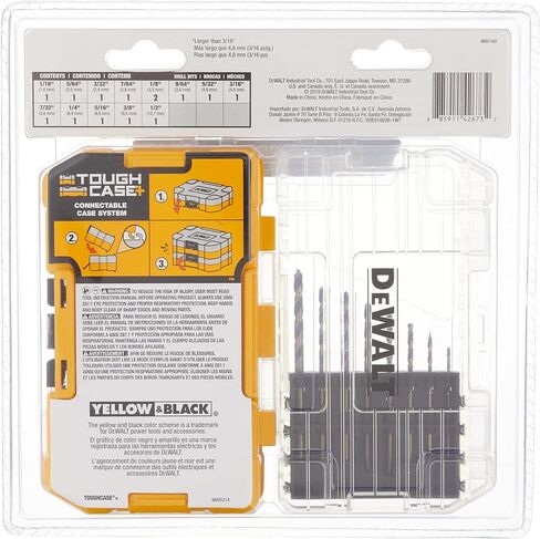 Bundle of DEWALT Screwdriver Bit Set, Impact Ready, FlexTorq, 40-Piece (DWA2T40IR) + DEWALT Drill Bit Set, 3-Flats Shank,14-Piece, 135 Degree Split Point, for Plastic, Wood and Metal (DWA1184) in Kuwait