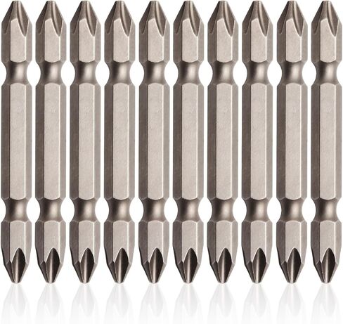 S2 Steel Screwdriver Bits, PH2 Phillips and Slotted Flat Head, Double-Ended 65mm,110mm – High-Strength, Wear-Resistant, Magnetic Tips for Precision Fastening and Versatile Use (110mm (Pack 2)) in Kuwait