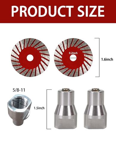 1.57" Diamond Saw Blades Set with Removable Flange 5/8-11 Thread Adapter | Precision Stone Cutting,40mm Mini Diamond Cutting Disc for Granite, Marble, Tile, Stone Carving, Engraving (2 Set) in Kuwait