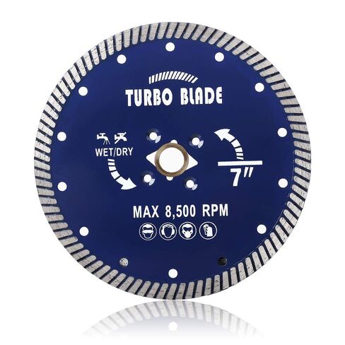 7" Diamond Turbo Blade 7 inch Cutting Granite Blade for Porcelain Tile Granite Marble ((7") in Kuwait