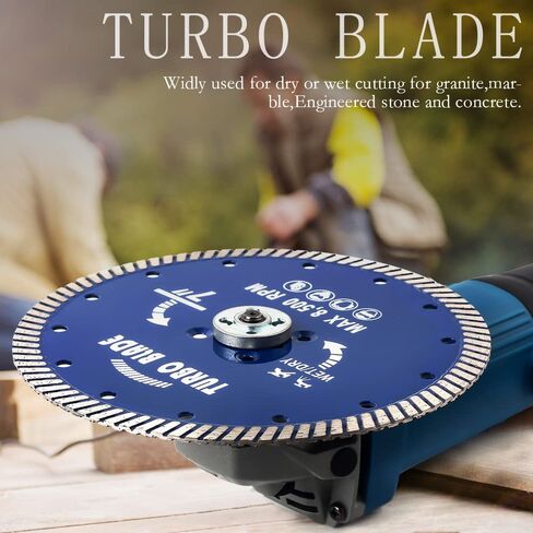 7" Diamond Turbo Blade 7 inch Cutting Granite Blade for Porcelain Tile Granite Marble ((7") in Kuwait