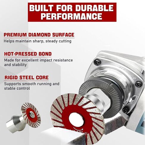 1.57'' Diamond Saw Blades Set Precision Stone Cutting, Dry Wet Carving | 40mm Multi-Functional Mini Diamond Blade for Angle Grinder Stone Tile Concrete Masonry Rock Marble Granite Porcelain in Kuwait