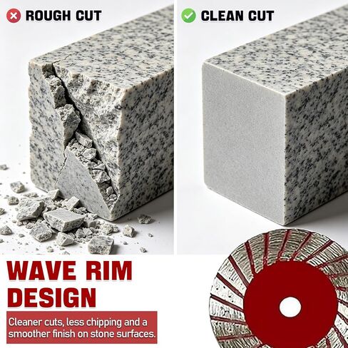 1.57'' Diamond Saw Blades Set Precision Stone Cutting, Dry Wet Carving | 40mm Multi-Functional Mini Diamond Blade for Angle Grinder Stone Tile Concrete Masonry Rock Marble Granite Porcelain in Kuwait