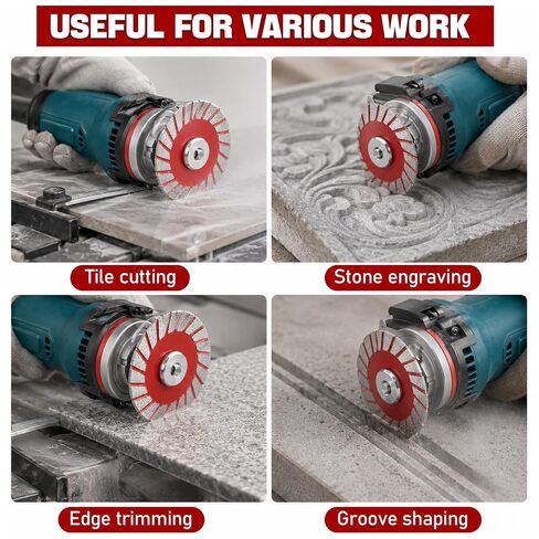 1.57'' Diamond Saw Blades Set Precision Stone Cutting, Dry Wet Carving | 40mm Multi-Functional Mini Diamond Blade for Angle Grinder Stone Tile Concrete Masonry Rock Marble Granite Porcelain in Kuwait