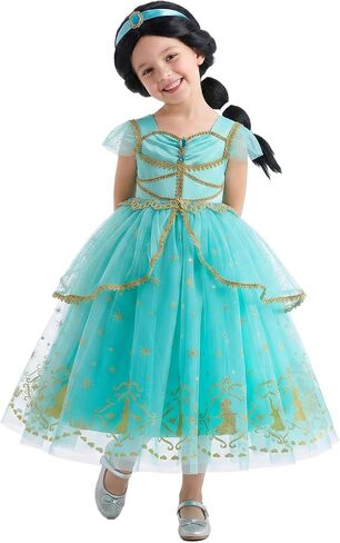 Girls Princess Aurora Costume Dress Pink Sleeping Beauty Outfits Dress up Clothes for Party Birthday in Saudi Arabia