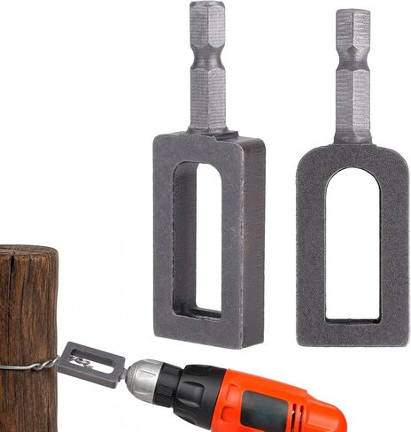 2pcs Wire Twister Tool for Drill, Multifunctional Iron Hex Shank Wire Twisting Bit Carbon Steel Winding Tool Universal Drill Attachment for Rebar Tying Construction and Fence (#9) in Kuwait