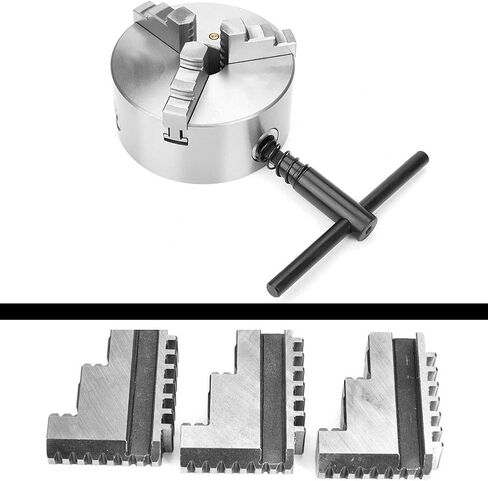 3pcs Inside Jaw Chuck, 5 Inch Lathe Chuck Jaws Self Centering 20CrMnTi Metalworking Tool Chucks, Lathe Drilling Inside Jaw Foot in Kuwait