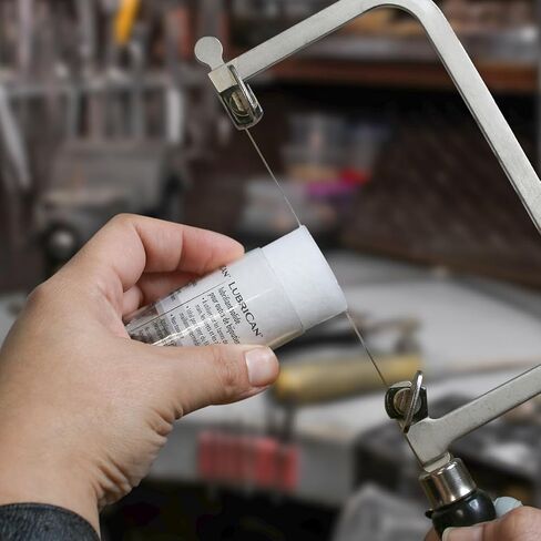 The Beadsmith LubriCan – Non-Toxic Jeweler’s Tool Lubricant – Solid White 1.6OZ Push Tube for Hand Saws, Drill Bits, and Reamers - Protects and Enhances Tools – Easy Application in Kuwait