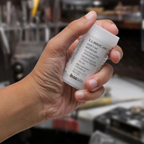 The Beadsmith LubriCan – Non-Toxic Jeweler’s Tool Lubricant – Solid White 1.6OZ Push Tube for Hand Saws, Drill Bits, and Reamers - Protects and Enhances Tools – Easy Application in Kuwait