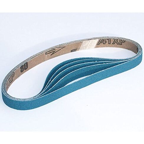 Eastwood 3/8 X 13 Norton Blue Fire Sanding Belts 80 Grit Cloth Abrasive Belt Zirconia Alumina in Kuwait