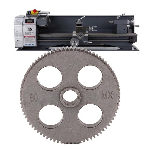 Metal Mini Lathe Gear T80, 80 Teeth 12mm ID 83mm OD 8mm Thickness Gear, Replacement Gear for MX 210 WM-210 8x16 220x400 220x600 220x750 Lathes in Kuwait