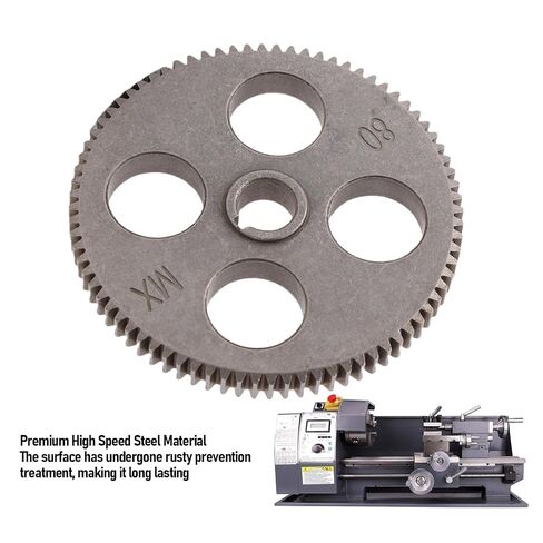 Metal Mini Lathe Gear T80, 80 Teeth 12mm ID 83mm OD 8mm Thickness Gear, Replacement Gear for MX 210 WM-210 8x16 220x400 220x600 220x750 Lathes in Kuwait
