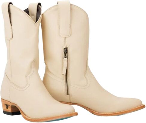 Lane Women's Women's Plain Jane Midi Western Boot Round Toe - LB0552G 9 1/2 M US Ivory in Kuwait