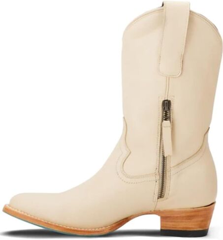 Lane Women's Women's Plain Jane Midi Western Boot Round Toe - LB0552G 9 1/2 M US Ivory in Kuwait