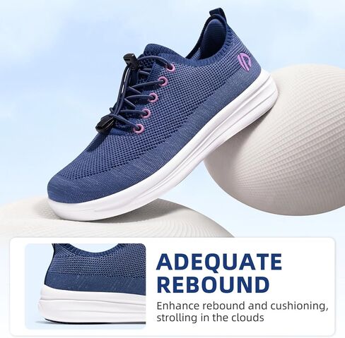 Women's Slip On Walking Shoes with Adjustable Laces, Breathable Mesh Non-Slip Soles Lightweight Comfort Sneakers for Walking, Casual Wear & Sports in Kuwait