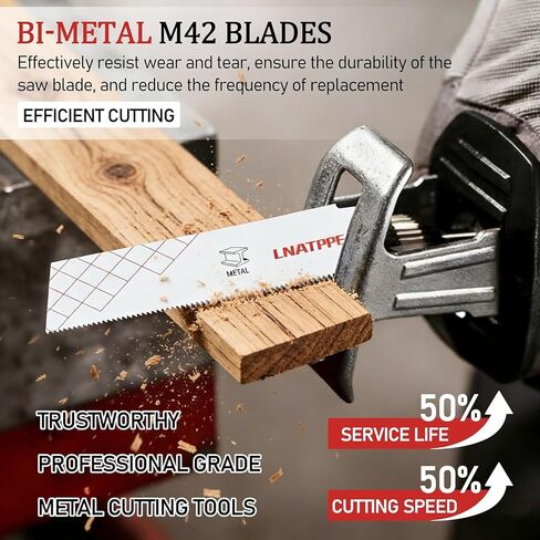 Reciprocating Saw Blade for 48-00-5782 6" 14 TPI The Torch Sawzall | Reciprocating Saw Blade Blade Shatter Resistant Bi-Metal Construction For Cuts Pipe, Channels, Tubing 5 Count in Kuwait