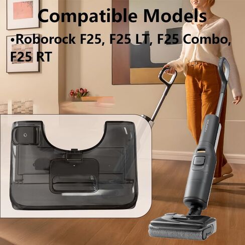 Clean Water Tank, Compatible with Roborock F25/ F25 LT/ F25 Combo/ F25 RT Wet Dry Vacuum Cleaner Accessories, Water Tank Replacement Parts in Kuwait