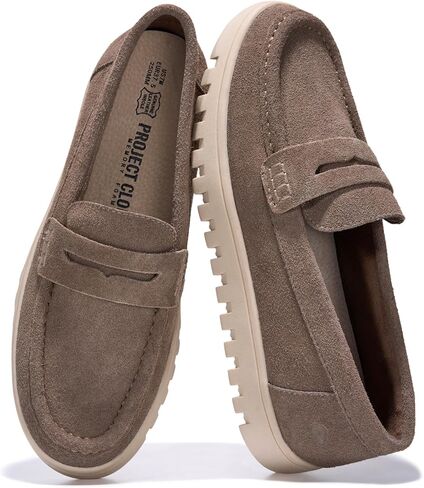 Project Cloud 100% Genuine Leather Loafers for Women – Memory Foam Insoles Slip On Shoes for Women – Lightweight Womens Shoes – Non Slip Womens Loafers (Filide1) in Kuwait