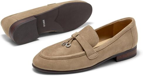 BEAU TODAY Suede Loafers Women, Flat Penny Loafers for Women, Comfortable Business Casual Dress Shoes, Classic Slip On Leather Loafers Formal Work Flats in Kuwait