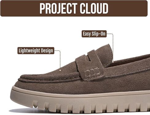 Project Cloud 100% Genuine Leather Loafers for Women – Memory Foam Insoles Slip On Shoes for Women – Lightweight Womens Shoes – Non Slip Womens Loafers (Filide1) in Kuwait