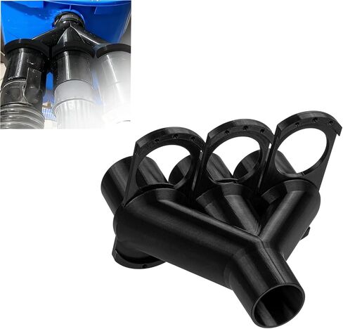 Compatible with Ridgid Shop Vac 2-Way Splitter for 2-1/4"Hose,Dust Port | Simultaneously Connects 2 Hoses to One Vacuum; Independent Blast Gates Let You Switch Suction Between Tools Instantly in Kuwait