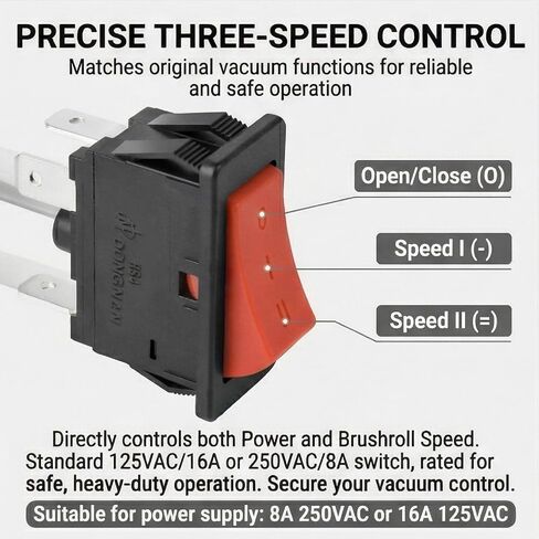 Replacement Vacuum Power Switch for Shark Navigator Lift-Away NV22 NV26 NV351 NV352 NV356E NV360 UV440, 3-Way Settings Automatic Vacuum Switch Repair Parts, 1 Pack in Kuwait