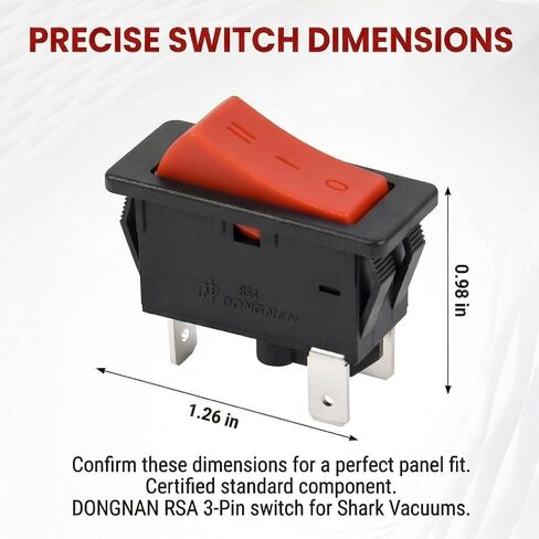 Replacement Vacuum Power Switch for Shark Navigator Lift-Away NV22 NV26 NV351 NV352 NV356E NV360 UV440, 3-Way Settings Automatic Vacuum Switch Repair Parts, 1 Pack in Kuwait
