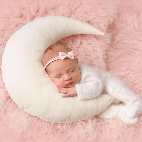 وسادة IGMaryBox Baby Moon Star وسادة لحديثي الولادة، دعامة تصوير لحديثي الولادة، مجموعة دعامات تصوير لحديثي الولادة (أبيض) in Kuwait