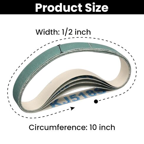 40 Pcs 1/2 x 10 Inch Knife Sharpener Sanding Belts Replacement Kit for Work Sharp WSCMB Combo Knife Sharpener, 80/120/240/400/600/1000/2500/5000 Grits in Kuwait